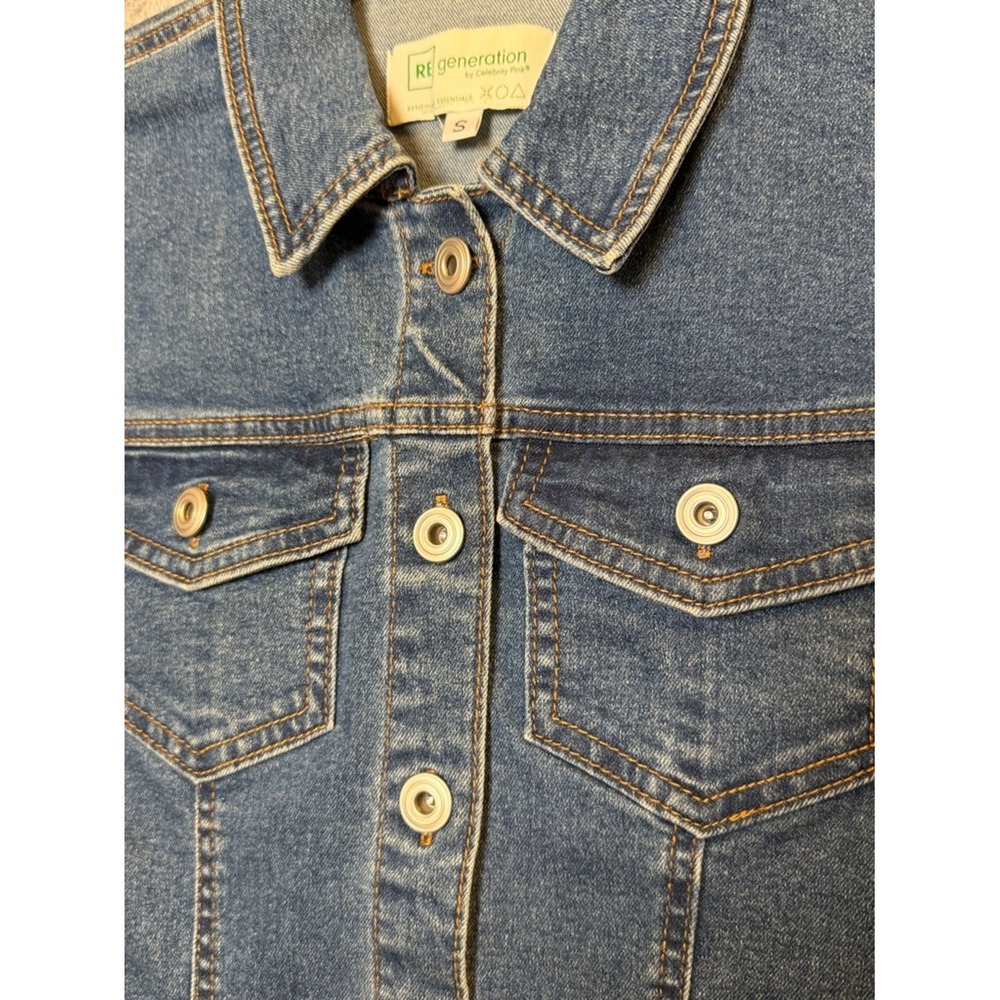 REgeneration by Celebrity Pink Dalia Denim Dress Blue Long Sleeve Mini S NEW - Picture 5 of 15